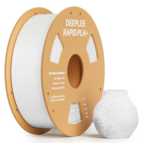 DEEPLEE Rapid PLA Plus Filament 1.75mm, High Speed 3D Drucker Filament up to 600mm/s, PLA+ Filament Maßgenauigkeit +/- 0.02 mm für die meisten FDM 3D Drucker, Weiß 1KG von Deeplee