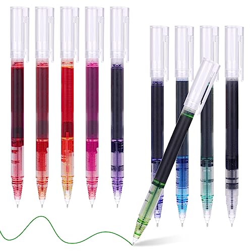 Deepton 10 Stück Gelstifte, Multicolor Gel Stift Set, Bunte Gelschreiber, Gelstifte Set, Gelstifte für Künsterbedarf, Zeichnungen, Notizen, Basteln, Journaling, Doodling - 10 Farben von Deepton