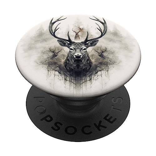 Hirsch-Design, Hirsch PopSockets mit austauschbarem PopGrip von Deer Gifts for Deer Hunters