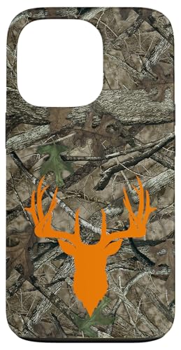 Hülle für iPhone 13 Pro Hirsch Jagd Schwarz Braun Orange Baum Camo Camouflage von Deer Hunting Cases