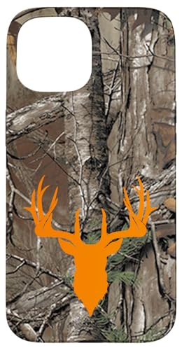 Hülle für iPhone 15 Hirsch Jagd Schwarz Braun Orange Baum Camo Camouflage Hülle für iPhone 15 Hirsch Jagd Schwarz Braun Orange Baum Camo Camouflage von Deer Hunting Cases