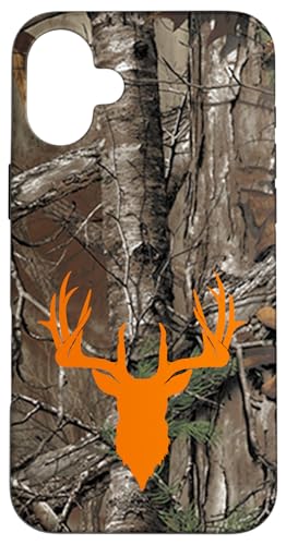 Hülle für iPhone 16 Plus Hirsch Jagd Schwarz Braun Orange Baum Camo Camouflage Hülle für iPhone 16 Plus Hirsch Jagd Schwarz Braun Orange Baum Camo Camouflage von Deer Hunting Cases
