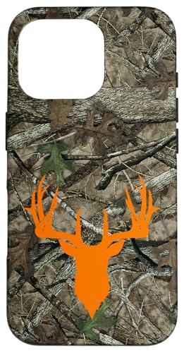Hülle für iPhone 16 Pro Hirsch Jagd Schwarz Braun Orange Baum Camo Camouflage Hülle für iPhone 16 Pro Hirsch Jagd Schwarz Braun Orange Baum Camo Camouflage von Deer Hunting Cases