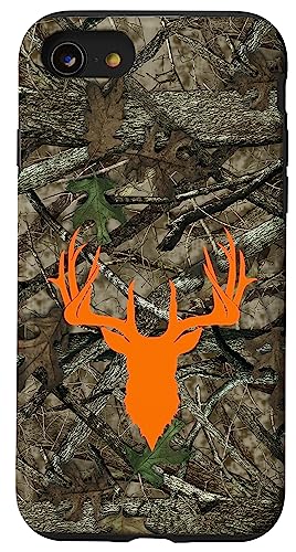 Hülle für iPhone SE (2020) / 7 / 8 Hirsch Jagd Schwarz Braun Orange Baum Camo Camouflage von Deer Hunting Cases