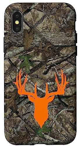Hülle für iPhone X/XS Hirsch Jagd Schwarz Braun Orange Baum Camo Camouflage Hülle für iPhone X/XS Hirsch Jagd Schwarz Braun Orange Baum Camo Camouflage von Deer Hunting Cases