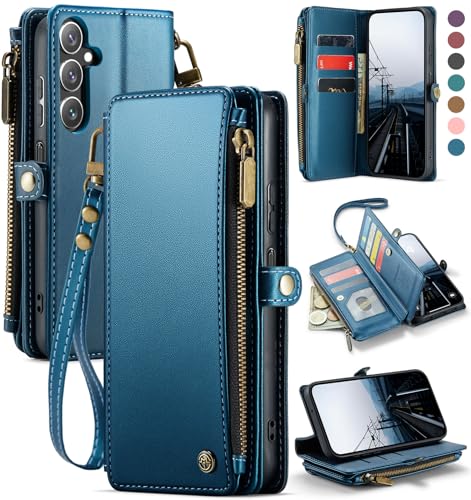 Defencase Schutzhülle für Samsung Galaxy A25 5G, RFID-blockierend, für Samsung A25 5G, Brieftasche mit Kartenfächern für Damen und Herren, PU-Leder, magnetischer Klappverschluss, Reißverschlussband, Defencase Schutzhülle für Samsung Galaxy A25 5G, RFID-blockierend, für Samsung A25 5G, Brieftasche mit Kartenfächern für Damen und Herren, PU-Leder, magnetischer Klappverschluss, Reißverschlussband, von Defencase