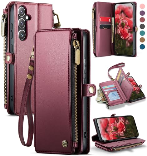 Defencase Schutzhülle für Samsung Galaxy S24, mit RFID-blockierendem Kartenhalter für Damen und Herren, PU-Leder, Magnetverschluss, Flip-Reißverschluss, Brieftasche, Handyhülle, passend für Galaxy S24 Defencase Schutzhülle für Samsung Galaxy S24, mit RFID-blockierendem Kartenhalter für Damen und Herren, PU-Leder, Magnetverschluss, Flip-Reißverschluss, Brieftasche, Handyhülle, passend für Galaxy S24 von Defencase