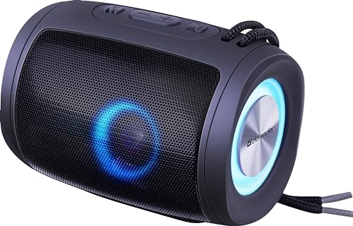 Defender Bluetooth 5.3 Lautsprecher Enjoy S200, tragbarer Bluetooth Speaker Musikbox mit Licht, Stereo-Pairing, MP3-Player, FM-Tuner, bis zu 9 Std Non-Stop Musik, Schwarz von Defender Global