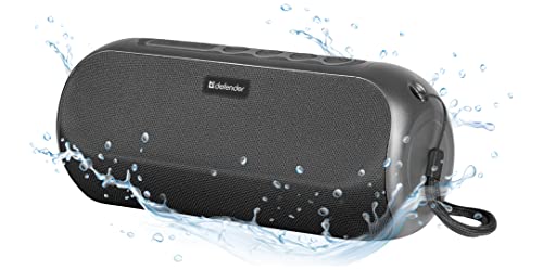 Defender Bluetooth Lautsprecher G32 - Bluetooth Lautsprecher Wasserdicht, Musikbox, BT Speaker mit Mikrofon, Eingebauter MP3-Player und FM-Empfänger, True Wireless Stereo Soundbox, Steckplatz Type C von Defender Global