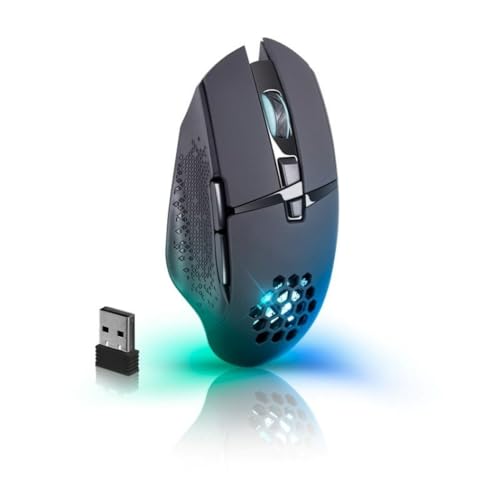 Defender Glory GM-514 Gaming Maus Kabellos - Wireless Ergonimische Gaming Maus 2 Seitentasten 3200 DPI - Lange Akkulaufzeit, RGB-Beleuchtung, 5 programmierbare Tasten, Funk Maus für PC, Laptop PC/Mac von Defender Global