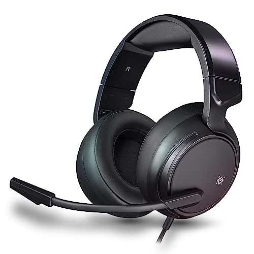 Defender Shadow Gaming Headset Kabelgebundene Over-Ear Gaming Kopfhörer mit Mikrofon für PC, Mac, Laptop, Spielkonsolen, Smartphone, Proteinschaum Ohrpolster, Schwarz von Defender Global