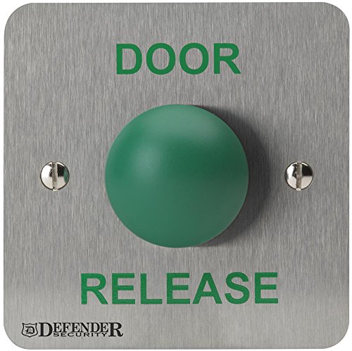 Defender Security DEF-0657-1 Grüner Druckknopf mit Aufschrift „Door Release“ von Defender Security