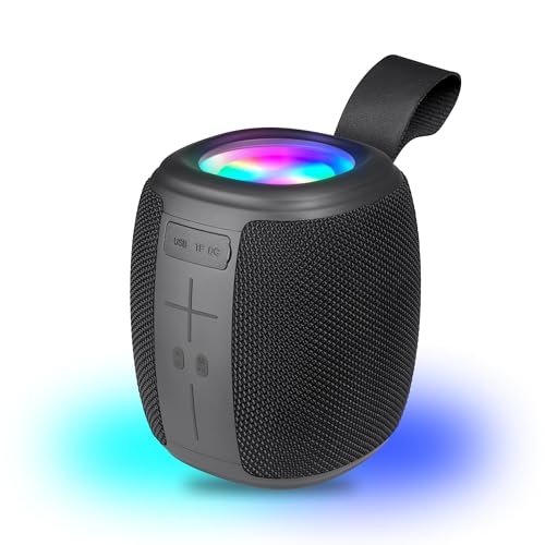 Defender® Enjoy S550 Bluetooth Lautsprecher – Kabellose Musikbox mit TWS, FM-Radio, MP3-Player, USB/MicroSD, LED-Licht, Tragbar, 7W, 6h Akku, Bassverstärkung, Type-C Ladeanschluss, Soft Touch Gehäuse von Defender