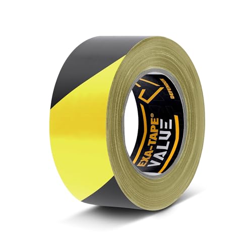 Defender EXA-TAPE VALUE BY 50 PVC Warnband | schwarz/gelb | 50 mm x 33 m von Defender