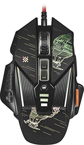 Defender sTarx GM-390L Gaming-Maus, Makro-Editor DPI-Wahl (800/1800/2400/3200) mit Hintergrundbeleuchtung von Defender