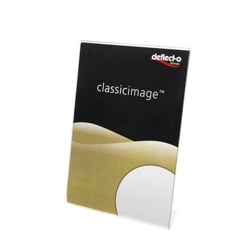 Deflecto A7 Portrait Slanted Sign Holder, A7 Plastic Display Stand, A7 Menu Holders, Prospektständer, Display Stand A7 Poster Holder von Deflecto