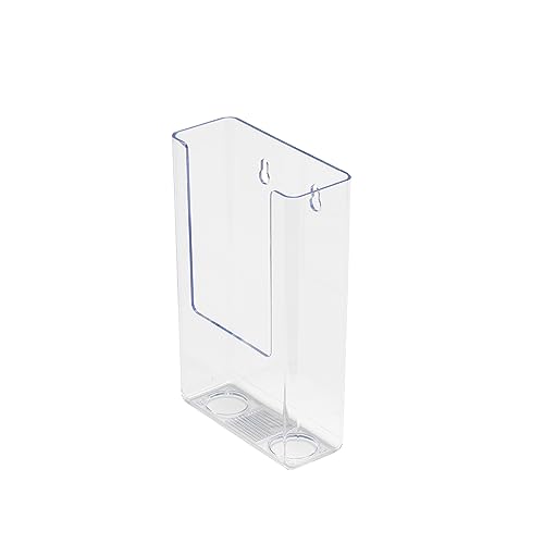 Deflecto Flatback Broschürenständer für Wandmontage 1 Fach Hochformat 1/3 A4 transparent von Deflecto