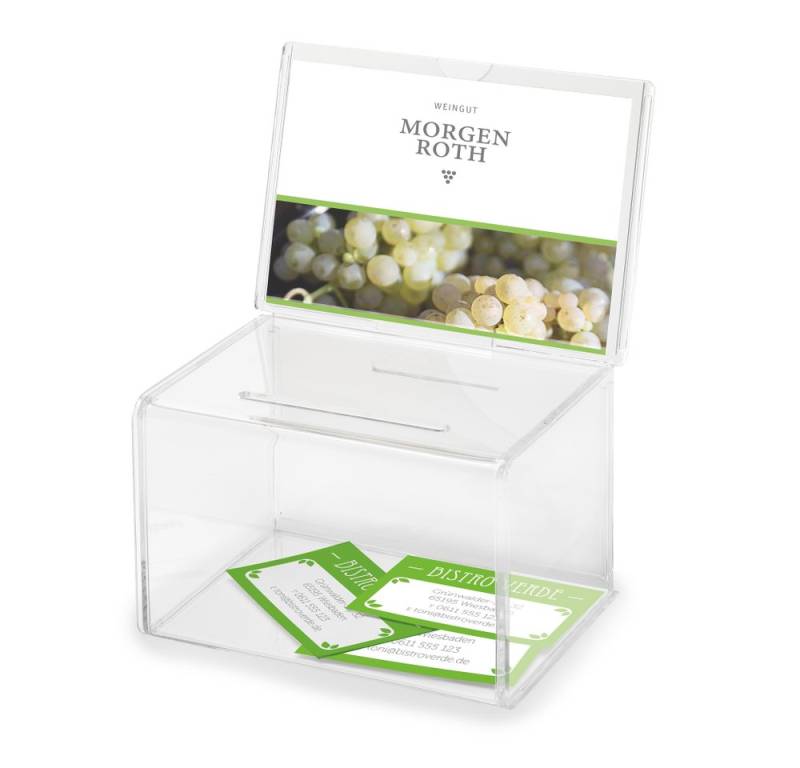 Deflecto Geldkassette Acryl Spendenbox 165x205x135mm, ideal für Spenden. (1 St) von Deflecto