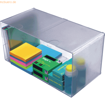 Deflecto Organiser Cube transparent 30x15x15cm von Deflecto