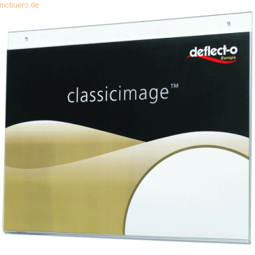 Deflecto Plakatträger A4 quer transparent von Deflecto