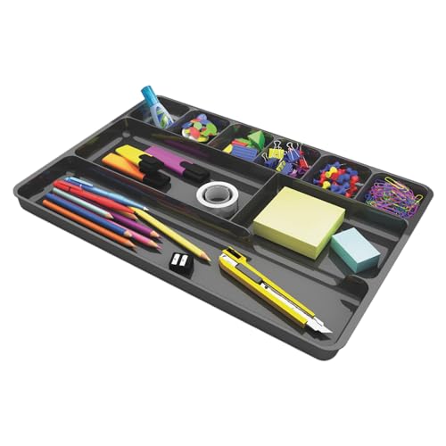 Deflecto Sustainable Office Schreibtisch-Organizer, Kunststoff, Schwarz, 1 in x 14 in x 9 in von Deflecto