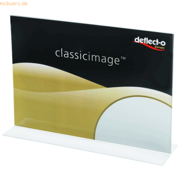 Deflecto Tischaufsteller Classic Image gerade A5 quer transparent von Deflecto