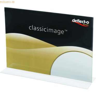 Deflecto Tischaufsteller Classic Image gerade A6 quer transparent von Deflecto