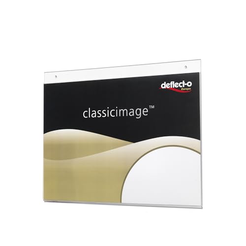 Deflecto Wand-Schildhalter vorgebohrt Querformat A3 transparent von Deflecto