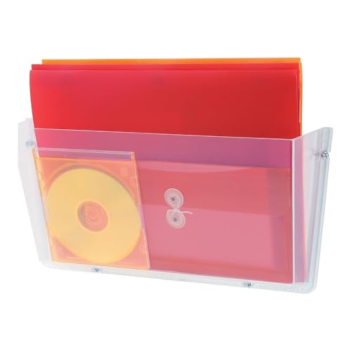 Deflecto Wandprospekthalter (Querformat, unzerbrechlich, für DIN A4), transparent von Deflecto