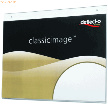 Deflecto Wandprospekthalter A3 quer transparent von Deflecto