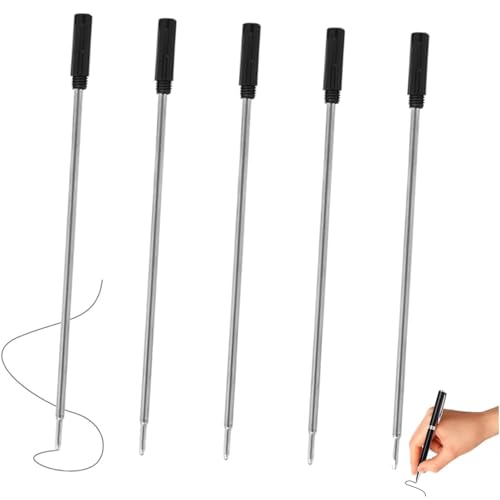 5 Stück Kugelschreiberminen Schwarz, Austauschbare Kugelschreiberminen, Ballpoint Pen Nachfüllungen, Standard Kugelschreiber Minen, Radierbare Stiftnachfüllungen Magnetischer Stift 5 Stück Kugelschreiberminen Schwarz, Austauschbare Kugelschreiberminen, Ballpoint Pen Nachfüllungen, Standard Kugelschreiber Minen, Radierbare Stiftnachfüllungen Magnetischer Stift von Defresit