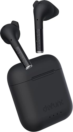 Defunc True Talk In-Ear True Wireless Ohrhörer mit ENC Geräuschunterdrückungsmikrofon, 5.2 Bluetooth Kopfhörer, Schnellladekoffer, Touch-Steuerung, IPX4 Wasser- und Schweißfest - Schwarz von Defunc