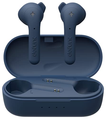 Defunc True Wireless Earbuds True Basic IPX4 Wasserdicht In-Ear 5.0 Bluetooth Stereo-Ohrhörer mit integriertem Mikrofon - Lange Spieldauer & Ladeetui (Blau) von Defunc