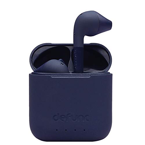 Defunc Wireless Earbuds True Go Slim IPX4 Wasserdicht In-Ear 5.0 Bluetooth Stereo-Ohrhörer mit integriertem Mikrofon, Langer Akkulaufzeit & Ladebox (Blau) von Defunc