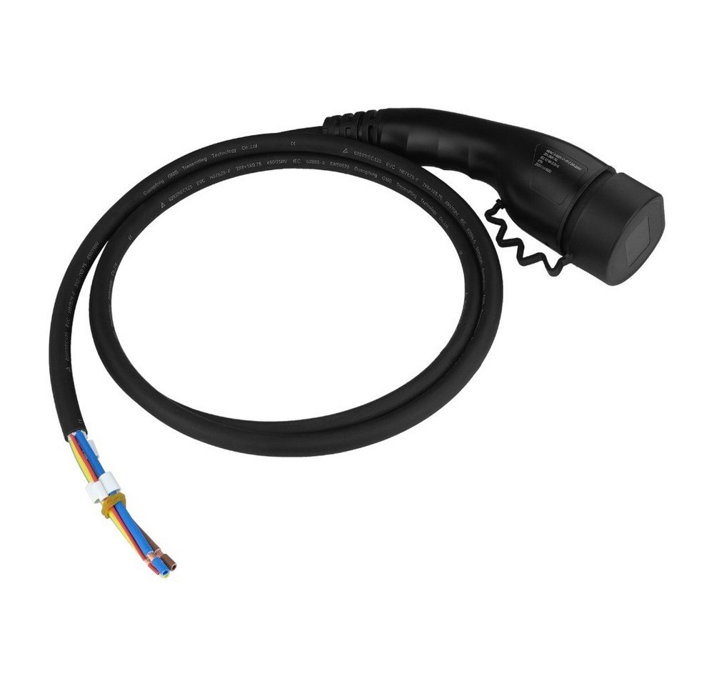 Degson Ladestecker Ladekabel Elektroauto TYP 2 mit Kabel 2m offen Ende 7,2kW Autoladekabel, Typ 2 (IEC 62196-2) (200 cm) von Degson