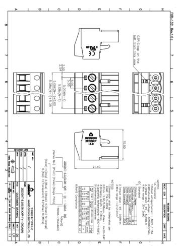 Degson Stiftgehäuse-Kabel Polzahl Gesamt 9 Rastermaß: 5mm 2EDGKT-5.0-09P-14-00A(H) von Degson