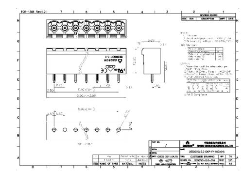 Degson Stiftgehäuse-Platine Polzahl Gesamt 8 Rastermaß: 5mm 2EDGVC-5.0-08P-14-100A(H) von Degson