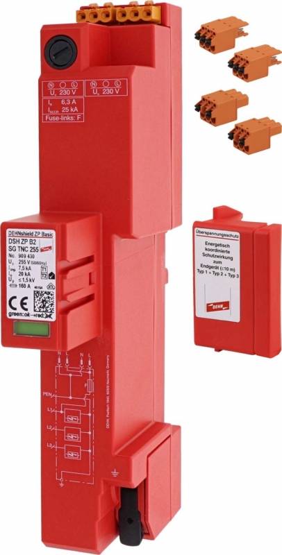 Dehn DEHNshield ZP Basic DSH ZB 909430 B2 SG TNC 255 Kombiableiter Typ1+2 Dehn DEHNshield ZP Basic DSH ZB 909430 B2 SG TNC 255 Kombiableiter Typ1+2 von Dehn SE