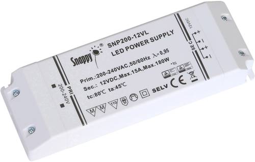 Dehner Elektronik LED 12V200W-MM-EU LED-Trafo, LED-Treiber Konstantspannung 200W 15A 12 V/DC Möbelz von Dehner Elektronik
