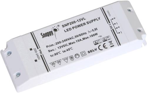 Dehner Elektronik LED 12V200W-MM-EU LED-Trafo, LED-Treiber Konstantspannung 200W 15A 12 V/DC Möbelz Dehner Elektronik LED 12V200W-MM-EU LED-Trafo, LED-Treiber Konstantspannung 200W 15A 12 V/DC Möbelz von Dehner Elektronik