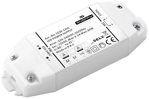 Dehner Elektronik LED-Trafo, LED-Treiber Konstantspannung 30W 1.25A 24 V/DC Überlastschutz, Übersp von Dehner Elektronik
