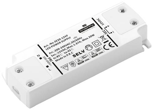 Dehner Elektronik SE 20-12VF (12VDC) LED-Trafo, LED-Treiber Konstantspannung 20W 1.67A 12 V/DC Möbe von Dehner Elektronik