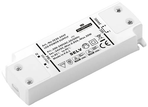 Dehner Elektronik SE 20-24VF (24VDC) LED-Trafo, LED-Treiber Konstantspannung 20W 0.833A 24 V/DC Möb von Dehner Elektronik