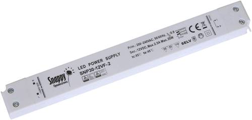 Dehner Elektronik SNP30-12VF-2 LED-Trafo Konstantspannung 30W 0 - 2.5A 12 V/DC nicht dimmbar, Montag von Dehner Elektronik