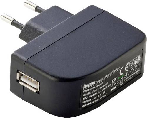 Dehner Elektronik SYS 1638-0605-W2E (Europe USB inlet) Steckernetzteil, Festspannung 5 V/DC 1.2A 6W von Dehner Elektronik