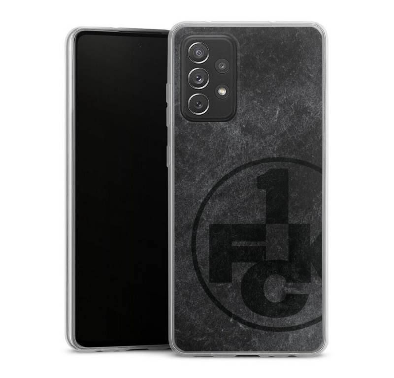 DeinDesign Handyhülle 1. FC Kaiserslautern 1. FCK Beton 1.FCK Black Grunge, Samsung Galaxy A72 Slim Case Silikon Hülle Ultra Dünn Schutzhülle von DeinDesign