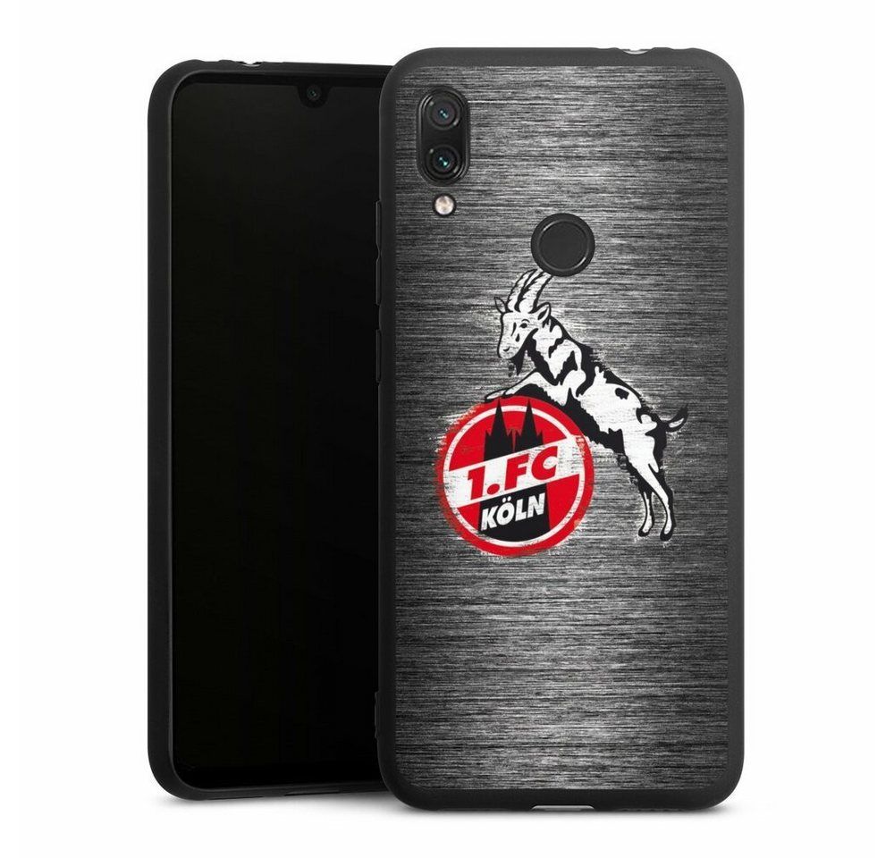 DeinDesign Handyhülle 1. FC Köln Metallic Look Offizielles Lizenzprodukt Metal Scratch 1.FC, Xiaomi Redmi Note 7 Silikon Hülle Premium Case Handy Schutzhülle von DeinDesign