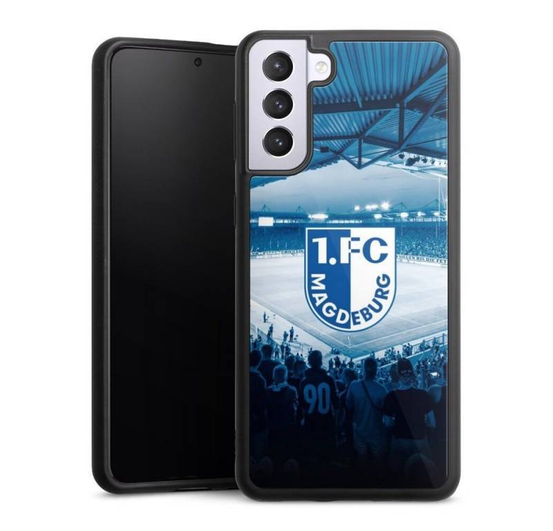 DeinDesign Handyhülle 1. FC Magdeburg Stadion 1. FCM 1.FCM Arena, Samsung Galaxy S21+ 5G Gallery Case Glas Hülle von DeinDesign
