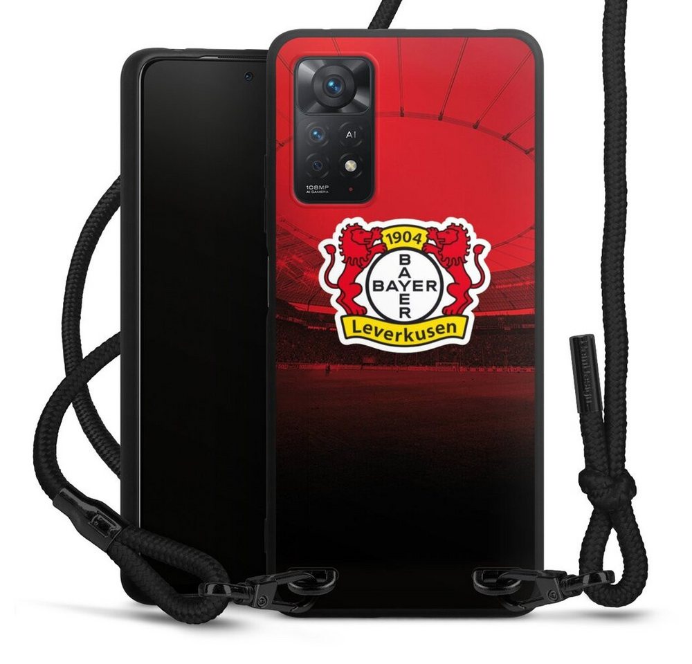 DeinDesign Handyhülle Bayer 04 Leverkusen Fußball Offizielles Lizenzprodukt, Xiaomi Redmi Note 11 Pro 5G Premium Handykette Hülle mit Band von DeinDesign