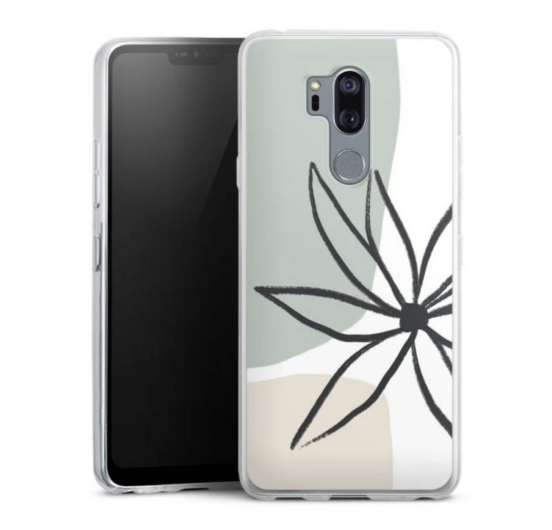 DeinDesign Handyhülle Blume Boho Malerei Flower Mint and Cream, LG G7 ThinQ Slim Case Silikon Hülle Ultra Dünn Schutzhülle von DeinDesign